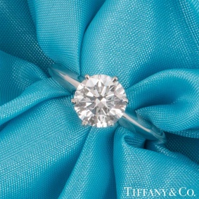 Tiffany & Co. Platinum Diamond Setting Ring 1.51ct F/VS1 XXX